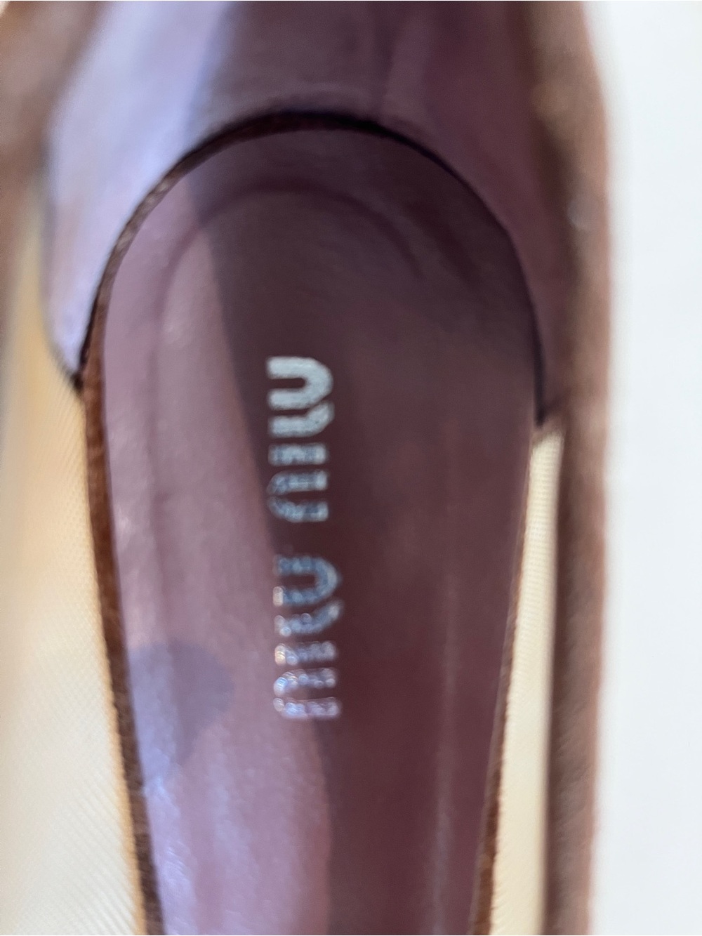 Miu Miu Brown Suede and Mesh Embellished Floral Pumps Size 5 1/2 - Picture 5 of 6